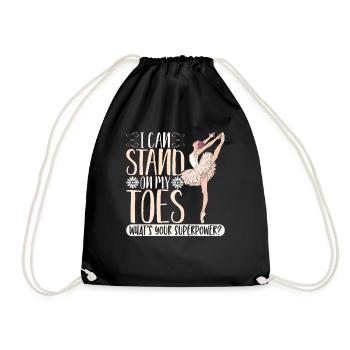 Klassische Ballerina Lifestyle Ballett Tanz Gesche - Turnbeutel - Schwarz - Vorne