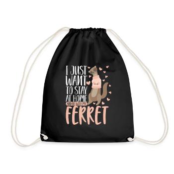 Amoureux des animaux Furet Day Lifestyle Ge - Sac de sport léger - noir - Devant