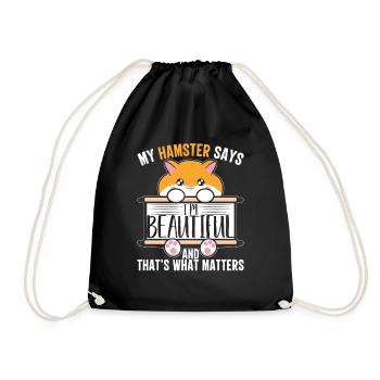 J’adore mon animal de compagnie Mignon Hamster Amoureux des animaux Hamst - Sac de sport léger - noir - Devant