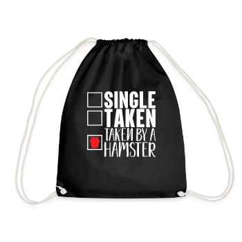 My Lovely Hamster Cute Hamster Pet Owners Ges - Drawstring Bag - black - Front