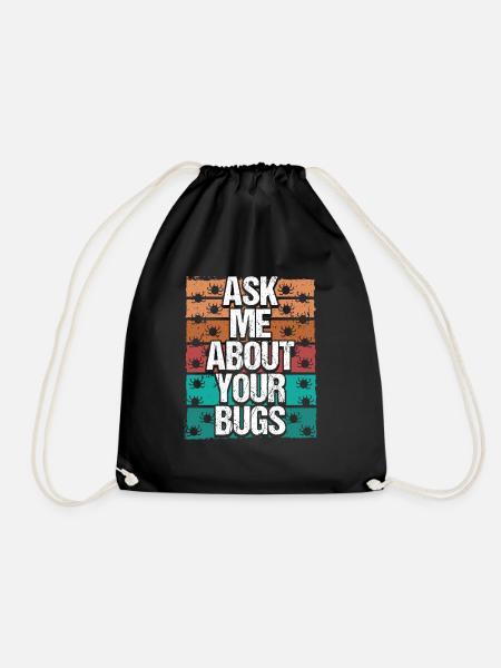 Testing Ask me about your Bugs Quality Assurance - Turnbeutel - Schwarz