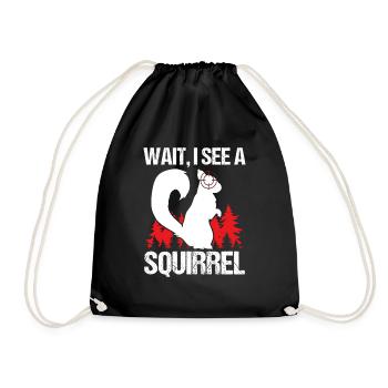 Chasseur d’écureuils Attendez que je voie un enlèvement d’écureuil - Sac de sport léger - noir - Devant