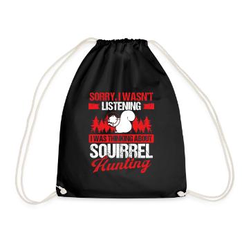 Humour Enlèvement d’écureuil Drôle Chasseur d’écureuil - Sac de sport léger - noir - Devant