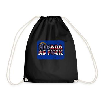 America US Flag State Flag Nevada - Turnbeutel - Schwarz - Vorne