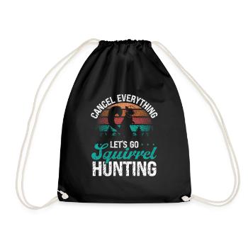 Chasseur d’écureuils Annuler la chasse à l’écureuil vintage - Sac de sport léger - noir - Devant