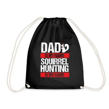 La chasse à l’écureuil est mon chasseur de papa - Sac de sport léger - noir - Devant
