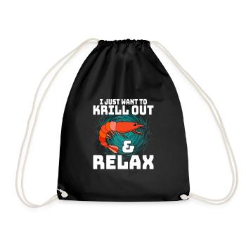 Je veux juste kriller et me détendre biologie marine O - Sac de sport léger - noir - Devant