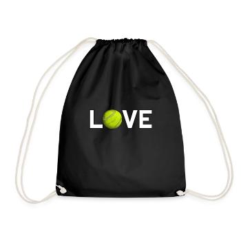 J’adore le tournoi d’entraînement des joueurs de tennis - Sac de sport léger - noir - Devant