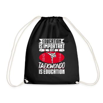 TKD Korean Martial Arts Tae Kwon - Turnbeutel - Schwarz - Vorne