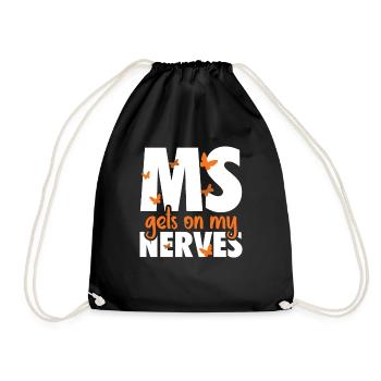 MS Gets On My Nerves Multiple Sclerosis Awareness - Drawstring Bag - black - Front