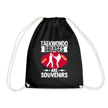 TKD Korean Martial Arts Tae Kwon - Turnbeutel - Schwarz - Vorne