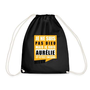 Cadeau femme pour Aurélie - Sac de sport léger - noir - Devant