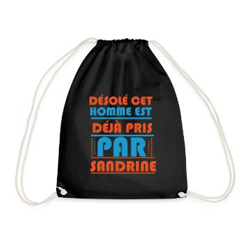 Cadeau femme Homme déja pris par sandrine - Sac de sport léger - noir - Devant