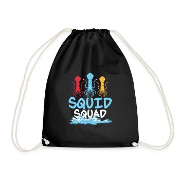 Squid Squad Marine Biology Scientist - Drawstring Bag - black - Front