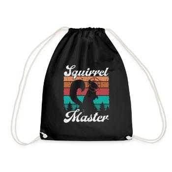 Enlèvement d’écureuil Vintage Drôle d’écureuil Maître - Sac de sport léger - noir - Devant