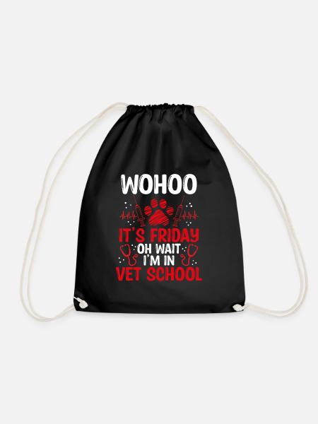 Funny Vet Tech School Friday Vet Tech Student - Turnbeutel - Schwarz