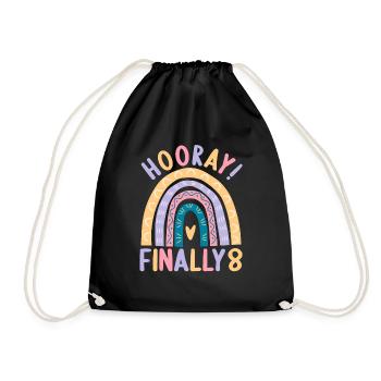 8 ans Rainbow Rainbow 8ème anniversaire - Sac de sport léger - noir - Devant