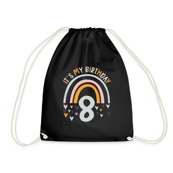 8 ans Rainbow Rainbow 8ème anniversaire - Sac de sport léger - noir - Devant