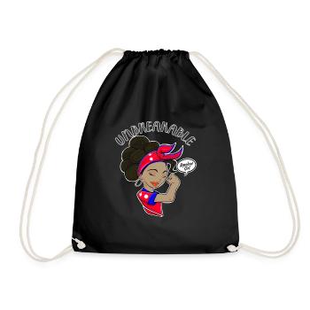 Fille népalaise Incassable I Héritage népalais I - Sac de sport léger - noir - Devant