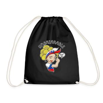 Slovak Girl Unbreakable I Slovak Heritage I - Drawstring Bag - black - Front