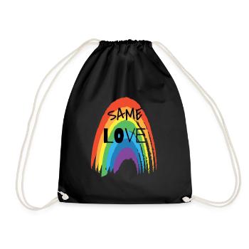 SAME LOVE - Turnbeutel - Schwarz - Vorne
