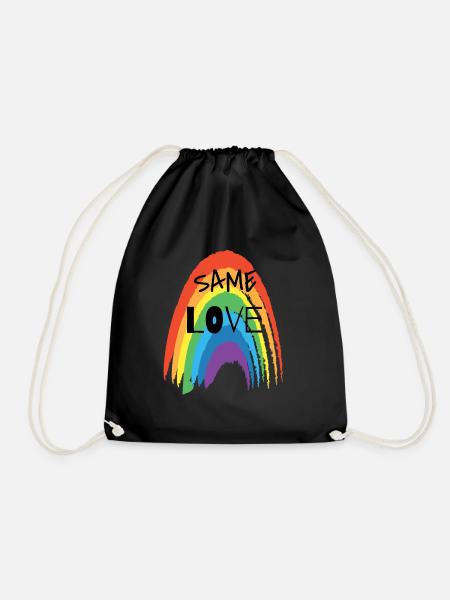 SAME LOVE - Turnbeutel - Schwarz
