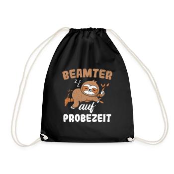 Beamter auf Probezeit - Beamter Kaffee Beamtin Ges - Turnbeutel - Schwarz - Vorne