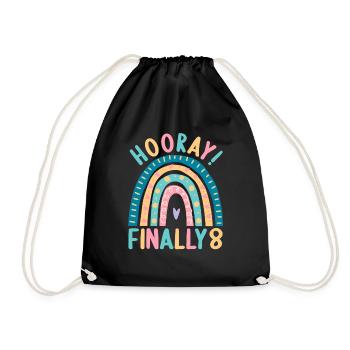 8 ans Rainbow Rainbow 8ème anniversaire - Sac de sport léger - noir - Devant