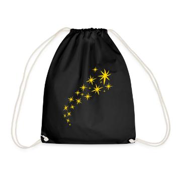 Design Gelbe Sternenflotte - Turnbeutel - Schwarz - Vorne