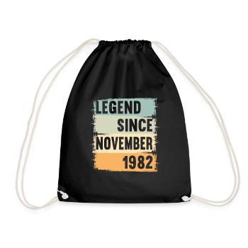 Né novembre 1982 40 ans 40s 40e anniversaire - Sac de sport léger - noir - Devant