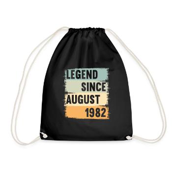 Né en août 1982 40 ans 40s 40e anniversaire - Sac de sport léger - noir - Devant