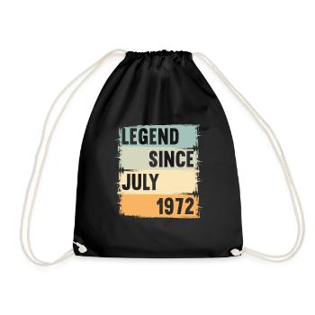 Né en juillet 1972 50 ans 50s 50e anniversaire - Sac de sport léger - noir - Devant