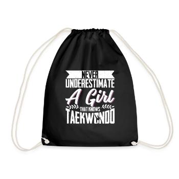 TKD Korean Martial Arts Tae Kwon - Turnbeutel - Schwarz - Vorne