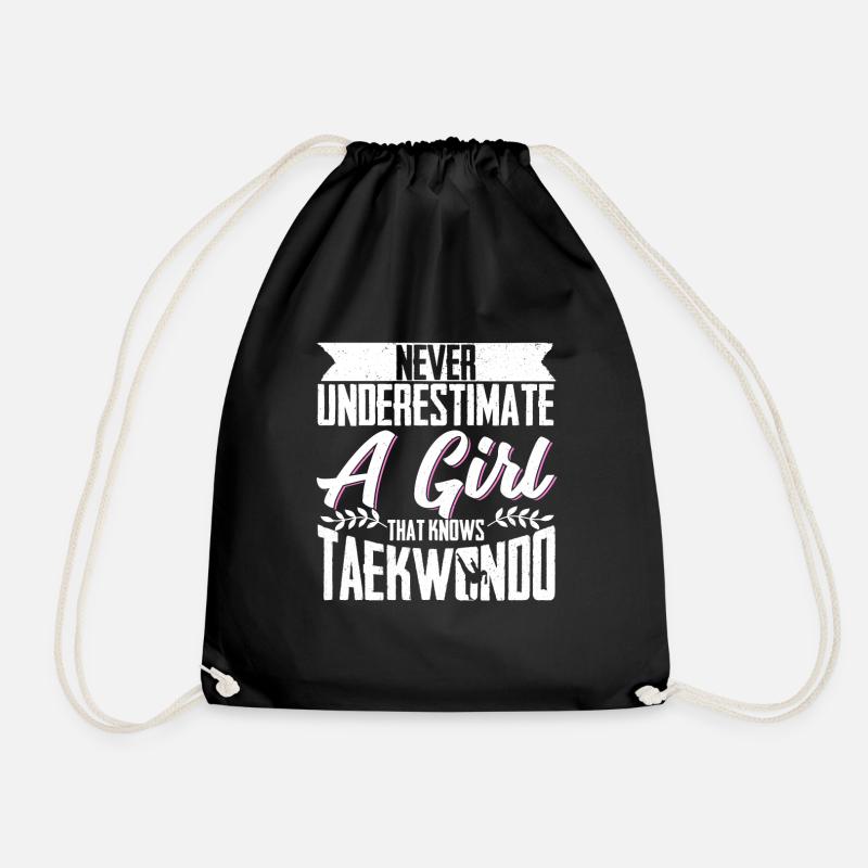 TKD Korean Martial Arts Tae Kwon - Turnbeutel - Schwarz