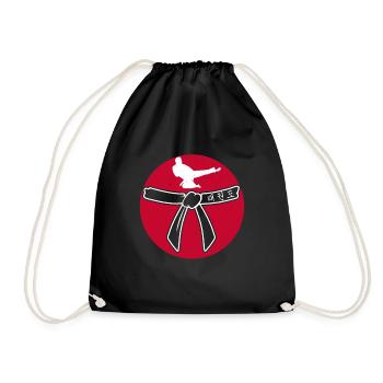 TKD Korean Martial Arts Tae Kwon - Turnbeutel - Schwarz - Vorne