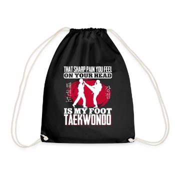 TKD Korean Martial Arts Tae Kwon - Turnbeutel - Schwarz - Vorne