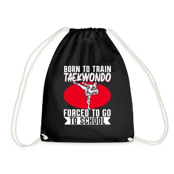 TKD Korean Martial Arts Tae Kwon - Turnbeutel - Schwarz - Vorne