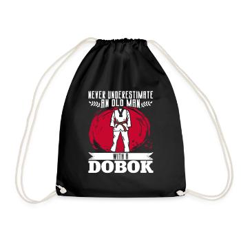 TKD Korean Martial Arts Tae Kwon - Turnbeutel - Schwarz - Vorne