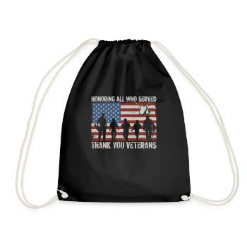 Honoring All Who Served Military Veterans Day - Sac de sport léger - noir - Devant