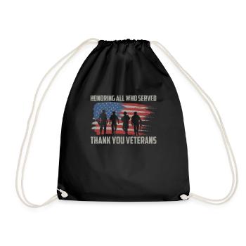 Honoring All Who Served Military Veterans Day - Sac de sport léger - noir - Devant