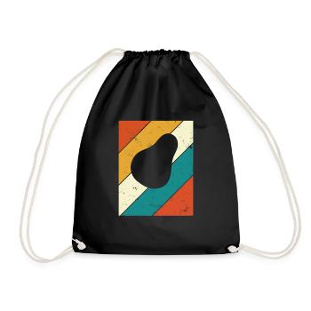 Avocat Vegan Lover Retro Veggie Diet Idée cadeau - Sac de sport léger - noir - Devant