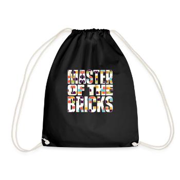 Brick Builder Brick Building Master Builder - Drawstring Bag - black - Front