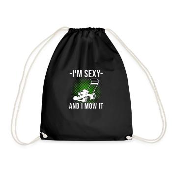 Dans Sexy et je le tonds Tondeuse à gazon d’aménagement paysager - Sac de sport léger - noir - Devant