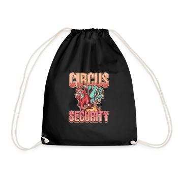 Circus Security Ringmaster Carnival Clown - Drawstring Bag - black - Front