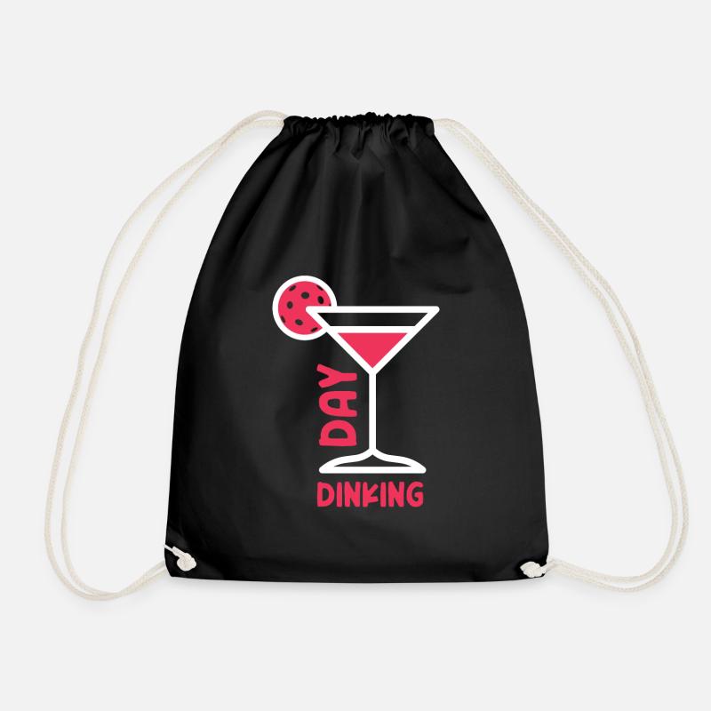 Jour Dinking Drôle Martini Pickleball - Sac de sport léger - noir