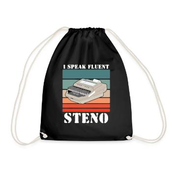 Court Reporter Vintage Stenographer Art - Turnbeutel - Schwarz - Vorne