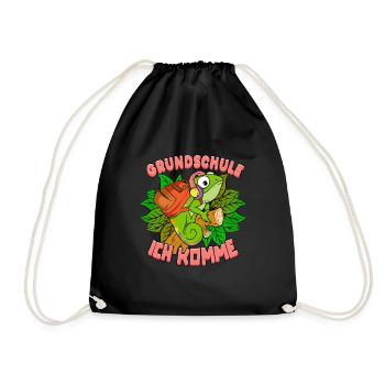 Grundschule ich komme 1. Klasse Schulkind - Turnbeutel - Schwarz - Vorne