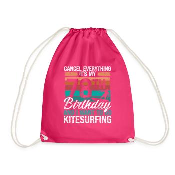 78 Anniversaire Kitesurfer 78 ans - Sac de sport léger - fuchsia - Devant
