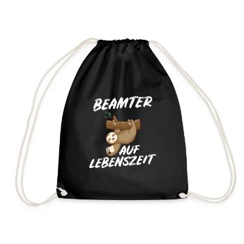 Beamter auf Lebenszeit - Beamter Kaffee Beamtin Ge - Turnbeutel - Schwarz - Vorne