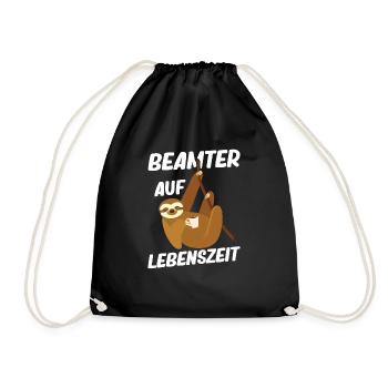 Beamter auf Lebenszeit - Beamter Kaffee Design Ges - Turnbeutel - Schwarz - Vorne